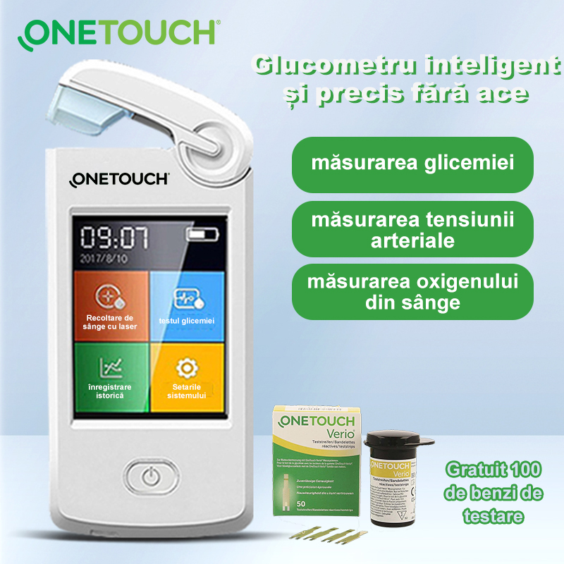 [Măsurare de înaltă precizie] Detectarea glucozei din sânge + măsurarea tensiunii arteriale + detectarea oxigenului din sânge